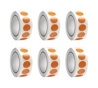6 Rolls Red Dot Sticker Colour Coding Label Adhesive Round Circular for School Home Organization Inventory Coding