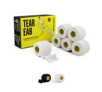 6 Rolls SPORTTAPE Tearable 5 cm x 4.5 m Elastic Adhesive Bandage EAB - Strong-Grip, Breathable Sports Tape | Rugby Lifting, Joint Support, Compression & Thumb Taping - White