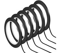 6 Rolls White Board Tape,Pinstripe Art Tape Dry Erase Board Grid Tape Lines Striping Tape Draping Tape Pin Stripe Tape for White Board Pinstriping Electrical Marking Tape for Office School DIY (3 MM)