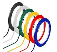 6 Rolls Whiteboard Tape Grid Marking Tapes Thin Colored Self Adhesive Whiteboard Gridding Chart Graphic Tape Pinstripe Tapes for Office Grid Marking School Art Warning Line (3 mm)