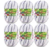 6 Rolls Wool Knitting Yarn Chunky Cotton Knitting Yarn Ball Soft Chunky Yarn Ball of Crochet Yarn for Any Crochet and Knitting Project