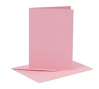6 Rose Pink A6 Cards and Envelopes for Card Making Crafts | Card Making Blanks