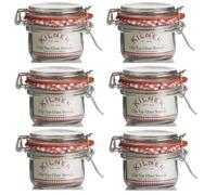 6 Round Clip Top Storage Jar Kilner Glass Preserve Jar Jam Herbs Chutney 125ML