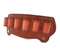 6 Round Tactical Ammo Bullet Holster, Leather Shotgun Shell Holder | 12G, Belt Use, Quick Easy Ammo Access, Reinforced with metal rivets, for Hunting Outdoor Activities