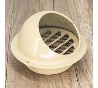 6'' Round Vent Cover Stainless Steel with Hood Screen Mesh Grille for Exhaust Fan Garage Kitchen, Soffit Vent for Wall Hole and Air Duct Ventilation Outlet Yellow