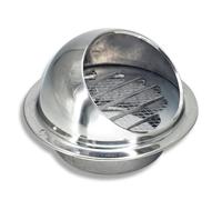6'' Round Vent Cover Stainless Steel with Hood Screen Mesh Grille for Exhaust Fan Garage Kitchen, Soffit Vent for Wall Hole and Air Duct Ventilation Outlet
