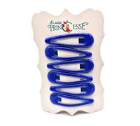 6 Royal Blue Hair Clips School Uniform Colour Girls Hair Clips Snap Bendy Side Metal Clip x6 (Royal Blue)