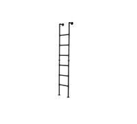 6-Rung Bunk Bed Ladder,7×1.5FT Wall-to-Floor Window Well Egress Climbing Ladder, Wrought Iron 330lbs Capacity, Indoor Outdoor for Basements, Attics, Lofts, Dorms & Home (7FT/213cm)