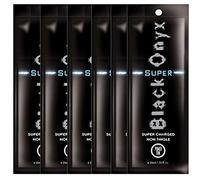 6 Sachets of Super Black Onyx Non Tingle Sunbed Cream Accelerator AlgoTan Technology Black Walnut Shell Extract Tingle-Free Hydrates Skin Pear Berry Fragrance | 20ml