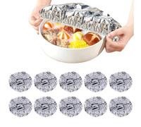 6 Sacs Couvercles En Papier Aluminium Retenant La Chaleur, Sac Isolant Élastique Réutilisable, Poignée De Nourriture De Papier D’aluminium De Qualité Alimentaire, Pour Cuisine Restaurant Pâtisserie