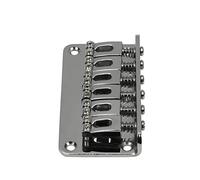 6 Saddle Electric Guitar Top Load Bridge Hardtail Fixed Bridge 78mm Chrome Guitar Parts Guitar Bridge Assembly