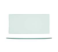 6 Satin Glass Plates Cm33x16 5534F H&H