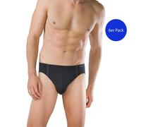 6 Schiesser Men Brief Supermini Basic Slip - Black
