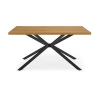 6 Seater Dining Table, Rectangular Natural Wood Effect Kitchen Table