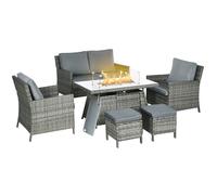 6 Seater Rattan Garden Furniture Set