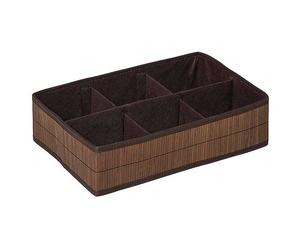 6 Section Draw Storage Organiser Natural