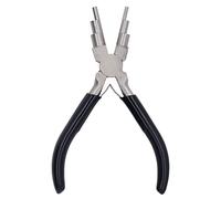 6 Segment Winding Pliers, Round Nose Wire Bending Pliers for DIY Jewelry Making, Steel Looping Tool with 3mm to 10mm Jaws for Rings Coils and Crafts