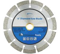 6" Segmented Diamond Saw Blade for Concrete, Brick, Block and Masonry, 10mm Segment Height, 7/8"-5/8" Arbor