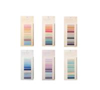 6 Series Colorful Self-Adhesive Sticky Notes Memo Pad - Office & School Supplies Bookmark Point-It Marker Sticker Paper(6 PCS)
