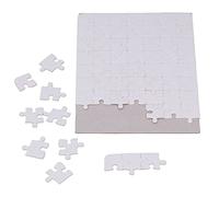 6 Set 13x18cm 63Pcs White Puzzle Blank Puzzle Sublimation Heat Press Transfer Puzzles Sublimation Blanks Puzzles White Assembly DIY for Kids