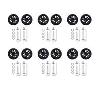 6 Set 50mm x 15mm PU Replacement Luggage Wheels Caster Wheels for Suitcases Smooth Rolling Travel Bag Wheel Set Easy Installation Perfect for Travel