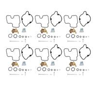 6 Set Carburetor Repair Kit O-rings Gaskets Jets Needle Mixture Screw For GL1500C GL1500CT Tour For Valkyrie 1500 97-03 Diaphragm