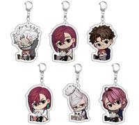 6 Set Dan Da Dang Keychain Anime Dandadans Figure AyaseMomo ShiratoriAira Cosplay Keyring Pendant Dandadans Acryl Chain Decor Collection