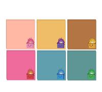6 Set Dumpster Fire Sticky Notes 2.95 x 2.95 inch Funny Office Sticky Notes 300 Pag White Gifts Coworkers Humorous Memo Pads for Coworker Boss Teacher Women Men Adult (Dark Color)