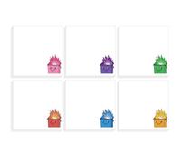 6 Set Dumpster Fire Sticky Notes 2.95 x 2.95 inch Funny Office Sticky Notes 300 Pag White Gifts Coworkers Humorous Memo Pads for Coworker Boss Teacher Women Men Adult (White)