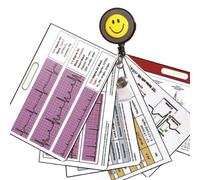 6 Set EKG Badge Card, Nurse Badge refrenece Card + (Cheat Sheet PDF) - 18 Cardiac EKG Rhythm, lab Value, Cardiac Drips, 12 Lead - ER, ICU, Telemetry RN, Clinicals, Nursing Student, EMT