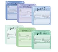 6 Set French Book Review Sticky Notes 2.95 x 2.95 inch Back to School Mini Colorful Funny Office Notepads 300 Pag Spanish Reading Tracker Sticky Pads for Students Teacher Women Men Adult (English)