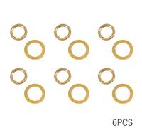 6 Set Guitar Potentiometer Nut and Washer Kit for Tone and Volume Control, Compatible with CTS Pots and LP Guitars, Silver, Black, Gold