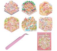 6 Set Large Size 3D House Stickers Fun DIY Sticker Scene Collection Book for Kids Make Your Own Mini Amusement Park,Farm,Food Street Therapy for Adult for Relief Stress Pass The Time