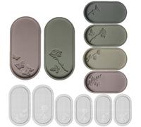 6 Set Tray Silicone Resin Mold Oval Flower Butterfly Shaped Epoxy Silicone Casting Plaster Mold Concrete Clay Tray for Cup Fruit Candy Vase Storage Holder, 3D DIY Display Decor Crafts