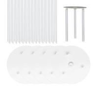 6 Sets Cake Tier Stacking Kit, 18 Pcs 9" Cake Dowels Rods and 6 Pcs 4.7" Cake Supports for Stackin Cake Construction and Stacking Cake Tier Suitable for 6-Inch Cakes