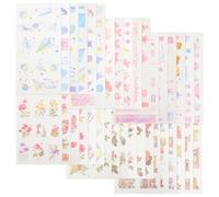 6 Sets Cute Washi Paper Scrapbook Sticker Set, Six Pack for Journals