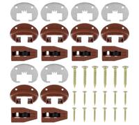 6 Sets Drawer Guide Kit, for Kenlin Rite-Trak II Enhanced Commercial Slide-in Drawer Slides Replacement Dresser Drawer Slides Repair Kit with Metal Backing and Roller
