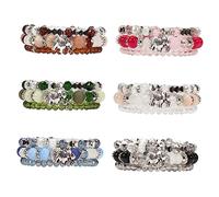 6 Sets Elephant Crystal Bracelet Crystals Beads Bohemian Beads Wristband Bohemian Stretch Bracelets