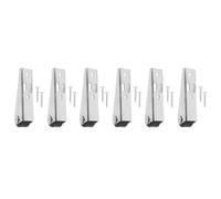 6 Sets Garden Gate Support Wheel for Wooden Door and Fence, Silver | Galvanized PP Nylon Build, 30mm Hole Spacing, Easy Install, Enhanced Mobility and Stability