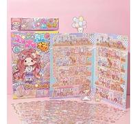 6 Sets Large Size 3D Sticker Scene with Material Book,Rich Collection of 3D Space Stickers and Storage Spiral Notebook,Room Stickeer Book for Adults Kids DIY 3D House Stickers Set for Adults