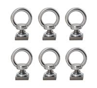 6 Sets M8 Roof Rack T Track Bolts Kits, 304 Stainless Steel T Track Mount Tie Down Anchor Kit for Roof Rack with Square Nuts, Lifting Eye Bolt, Washers