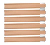 6 Sets of 350mm Solid Wood Drawer Slides with Metal Center Guide - Durable Sliding Glides Replacement Parts for Smooth Furniture Drawer Operation, Bottom Mount Runners