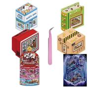 6 Sets of 3D Sticker Scenes with Tweezers, Cartoon DIY 3D House Stickers to Build Your Own Mini Room Theatre Collection Therapy Stickers for Adults Stress Relieve and Spend Time