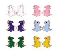 6 Sets Pant Waist Tightener, 6 Colors Dinosaur Button Pin No Sewing Waist Adjuster for Loose Pants Reusable Waist Tightener Safety Pins Buckle Clip Brooch for Clothes Decoration Accessories