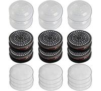 6 Sets Respirator Cartridges, P-A-1 Respirator Filters for Gas Mask, Organic Vapor Cartridge Against Dust, Vapors, Epoxy Resin, Welding, Paint, Spray, Woodworking