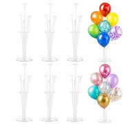 6 Sets Reusable Table Balloon Stand, 70cm Height Balloon Sticks and Holders, Desktop Centerpiece Stand for Birthday, Wedding, Festival and Party Decorations