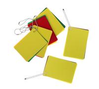 6 Sets Soccer Referee Cards Green Yellow Red Warning Set for Matches | PP Plastic Build, Highly Visible Colours, Impact Resistant, for Officials in Training Scrimmages and Stadiums
