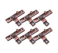 6 Sets Stainless Steel Door Bolt Latch for Windows and Gates, 6.5x1.8x1.3cm | Rust Resistant, Keyless Use, Smooth Bright Finish, Simple Installation for Studies and Privacy Protection