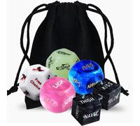 6 Sex Dice Game with Positions Foreplay Positions Adult Couples Toy Set Glow in The Dark Bedroom Game with Storage Pouch Sex Naughty Dirty Dice for Adults