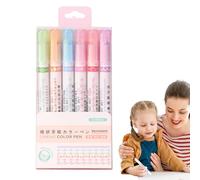 6 Shape Curve Highlighters - Different Shape Marker Set, Colorful Curve Highlighters | Writing Drawing Coloring Book Map Decorating Art Supplies for Kids Teen Adults S